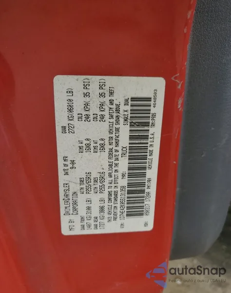 2007 Dodge Dakota Quad Slt z USA, uszkodzony, nr VIN 1D7HE48K37S192505